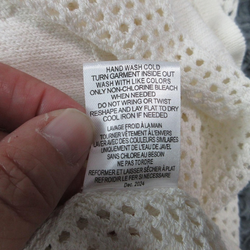 Z Supply Dress Womens M White Crochet Floral Maxi Tank Scoop Neck Lined NWT - Picture 11 of 16
